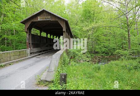 Herns Mill ponte sul Milligans Creek - West Virginia Foto Stock