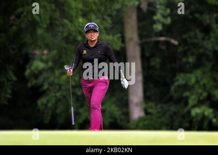 Thidapa Suwannapura of Thailand cammina sul green 185h durante il terzo round del torneo di golf Marathon LPGA Classic all'Highland Meadows Golf Club di Sylvania, Ohio USA, sabato 14 luglio 2018. (Foto di Amy Lemus/NurPhoto) Foto Stock