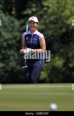 Il Xiyu Lin di Guangzhou, Cina, cammina sul green 18th durante l'ultimo round del torneo di golf Marathon LPGA Classic all'Highland Meadows Golf Club di Sylvania, Ohio, USA, domenica 15 luglio 2018. (Foto di Amy Lemus/NurPhoto) Foto Stock