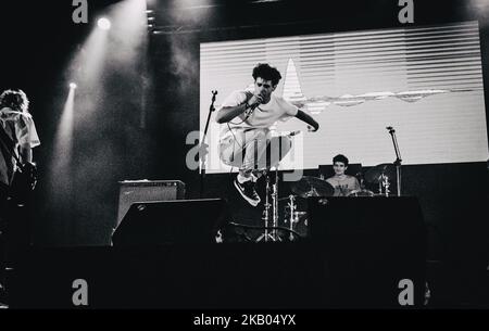 Diego Ibanez della band spagnola Carolina durante suona sul palco all'International Benicassim Festival 2018 il 19 luglio 2018 a Benicassim, Spagna. (Foto di Maria Jose Segovia/NurPhoto) Foto Stock