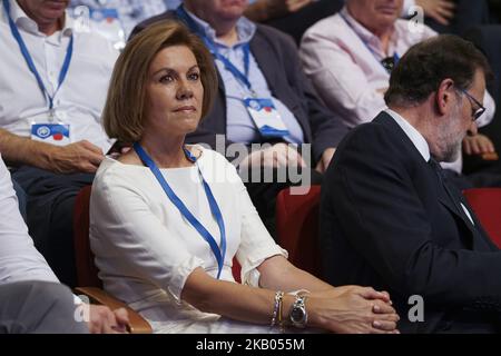 MarÃ­a Dolores de cospedal durante il congresso nazionale del Partido Popular (PP) tenutosi a Madrid (Spagna), 20 luglio 2018. (Foto di Oscar Gonzalez/NurPhoto) Foto Stock