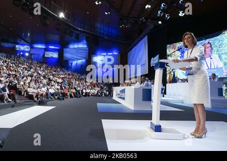 MarÃ­a Dolores de cospedal durante il congresso nazionale del Partido Popular (PP) tenutosi a Madrid (Spagna), 20 luglio 2018. (Foto di Oscar Gonzalez/NurPhoto) Foto Stock