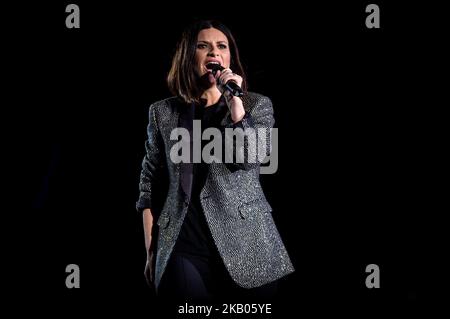 Laura Pausini si esibisce in diretta sul palco a Roma al Circo massimo di Roma il 22 luglio 2018. (Foto di Giuseppe Maffia/NurPhoto) Foto Stock