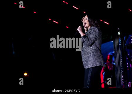 Laura Pausini si esibisce in diretta sul palco a Roma al Circo massimo di Roma il 22 luglio 2018. (Foto di Giuseppe Maffia/NurPhoto) Foto Stock