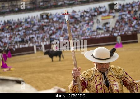 Corrida alla Plaza de Toros di Malaga. 12-19/08/2018 (Foto di Guillaume Pinon/NurPhoto) Foto Stock