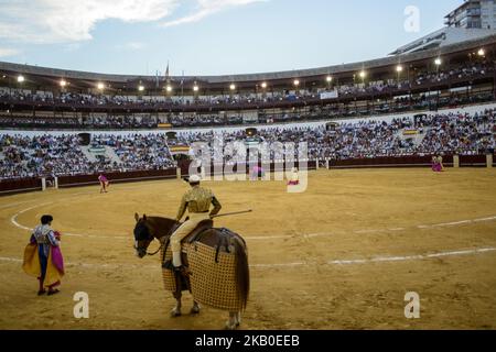 Corrida alla Plaza de Toros di Malaga. 12-19/08/2018 (Foto di Guillaume Pinon/NurPhoto) Foto Stock