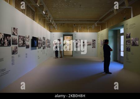 Hotel Des Bains (Lido), con materiale dell'Archivio storico della Biennale. In occasione del Festival Internazionale del Cinema di Venezia 75th, presso l'Hotel Des Bains al Lido, la Biennale di Venezia organizzerà, con la collaborazione di COIMA SGR, E a nome del Fondo Lido di Venezia II una mostra sulla storia del Festival del Cinema di Venezia, con materiale dell'Archivio storico della Biennale, dal titolo il Cinema in Mostra. VOLTI e immagini dalla Mostra Internazionale darte Cinematografica 1932 2018. (Foto di Matteo Chinellato/NurPhoto) Foto Stock