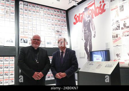 Il Cardinale Reinhard Marx è stato visto a Danzica (Polonia) il 30 agosto 2018 Reinhard Marx ha visitato il Centro europeo di solidarietà di Danzica e ha incontrato Lech Walesa nel suo ufficio. Marx è un cardinale tedesco della Chiesa cattolica, presidente della Conferenza Episcopale tedesca, Arcivescovo di Monaco e Frisinga e membro del Collegio Cardinalizio. (Foto di Michal Fludra/NurPhoto) Foto Stock