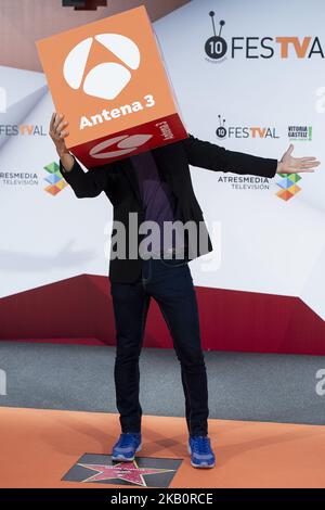 Il comico Manel Fuentes partecipa alla presentazione della nuova stagione del 'Tu cara me suena' durante FestVal a Vitoria, Spagna. Settembre 06, 2018. (Foto di BorjaB.Hojas/COOLMedia/NurPhoto) Foto Stock