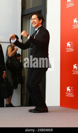 Ryusei Maeda partecipa alla fotocellula 'Zan (uccisione)' durante il 75th° Festival del Cinema di Venezia, il 7 settembre 2018 a Venezia. (Foto di Matteo Chinellato/NurPhoto) Foto Stock
