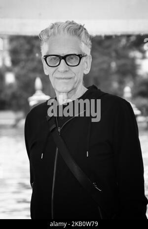 (NOTA DELL'EDITORE: L'immagine è stata convertita in bianco e nero). David Cronenberg è stato visto durante il 75th° Festival di Venezia il 7 settembre 2018 a Venezia. (Foto di Matteo Chinellato/NurPhoto) Foto Stock