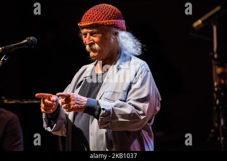 Il cantante e compositore americano David Crosby ha suonato dal vivo al Teatro dal Verme il 11 settembre 2018 a Milano. (Foto di Roberto Finizio/NurPhoto) Foto Stock