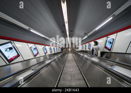 La metropolitana di Vienna che copre l'area metropolitana di Vienna, Austria. Si compone di cinque linee con una lunghezza totale di 78,5 km. 17 settembre 2018 (Foto di Oscar Gonzalez/NurPhoto) Foto Stock