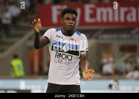 Duvan Zapata durante la serie Un incontro tra AC Milan e Atalanta BC allo Stadio Giuseppe Meazza il 23 settembre 2018 a Milano. (Foto di Giuseppe Cottini/NurPhoto) Foto Stock