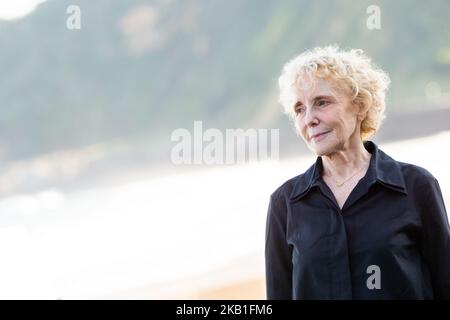 Claire Denis partecipa alla fotocellula 'High Life' nel corso del 66th San Sebastian Film Festival il 26 settembre 2018 a San Sebastian, Spagna. (Foto di Manuel Romano/NurPhoto) Foto Stock