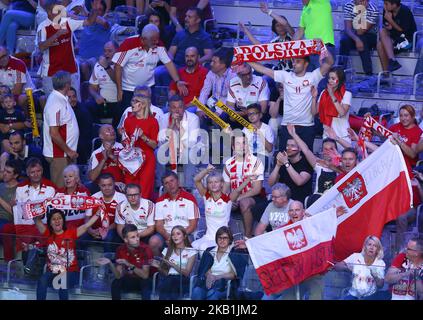 Polonia / USA - FIVP Campionato del mondo uomini semifinale Polacchi tifosi a pala Alpitour a Torino il 29 settembre 2018 (Foto di Matteo Ciambelli/NurPhoto) Foto Stock