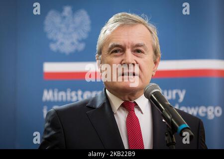 Piotr Glinski a Varsavia, Polonia, il 25 settembre 2018 (Foto di Mateusz Wlodarczyk/NurPhoto) Foto Stock