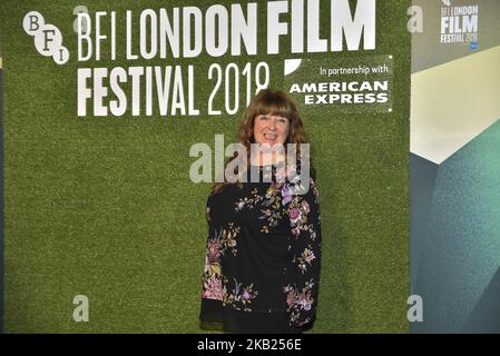 Janey Godley partecipa alla premiazione europea 'Wild Rose' e al Festival Gala al BFI London Film Festival del 62nd il 15 ottobre 2018 a Londra, Inghilterra. (Foto di Alberto Pezzali/NurPhoto) Foto Stock