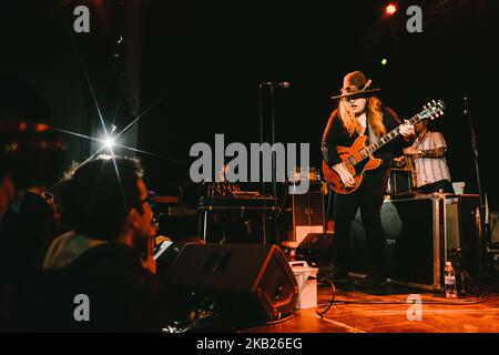 The american Blues ROCKER la Marcus King Band ha suonato dal vivo al Santeria Social Club di Milano il 15 ottobre 2018. (Foto di Roberto Finizio/NurPhoto) Foto Stock