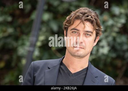 Riccardo Scamarcio durante la fotocall per la presentazione del nuovo film di Valeria Golino, 'Euforia', a Roma, Italia, il 16 ottobre, 2018. (Foto di Mauro Fagiani/NurPhoto) Foto Stock