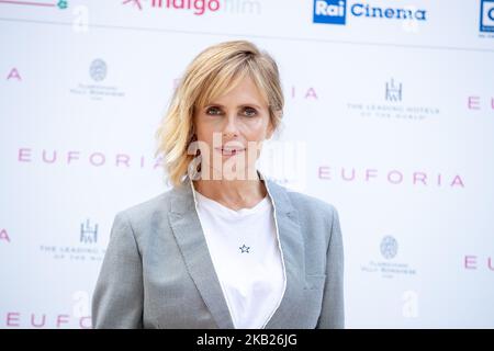 Isabella Ferrari durante la fotocall per la presentazione del nuovo film di Valeria Golino, 'Euforia', a Roma, Italia, il 16 ottobre, 2018. (Foto di Mauro Fagiani/NurPhoto) Foto Stock