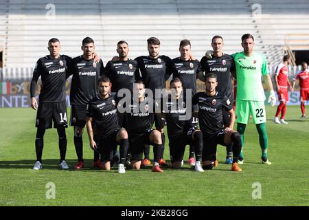 Formazione di Ascoli durante la partita della Serie B 2018/2019 italiana tra Ascoli Calcio 1898 FC e Carpi FC 1909 allo stadio Cino e Lillo del Duca il 20 ottobre 2018 ad Ascoli Piceno. (Foto di Danilo di Giovanni/NurPhoto) Foto Stock