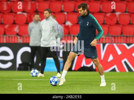 Eindhoven, Paesi Bassi. Ottobre 24. 2018 Tottenham Hotspur's Fernando Llorente durante la sessione di allenamento di Tottenham Hotspur in vista della partita UEFA Champions League Group B contro PSV Eindhoven allo stadio Phillips, a Eindhoven, Paesi Bassi, il 23 ottobre , 2018 (Photo by Action Foto Sport/NurPhoto) Foto Stock