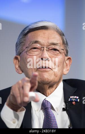 Norman Yoshio Mineta è un politico americano. Membro del Partito democratico, durante la presentazione del Mineta Legacy Project, della Japan Foundation for the United States e del Consiglio USA-Giappone, il film documentario, an American Story: Norman Mineta e la sua eredità, raccontano la vita e la carriera del Segretario Norman Mineta (Vice Presidente del Consiglio dei Consiglieri della USJC), a Tokyo, Giappone, 09 novembre 2018. (Foto di Alessandro di Ciommo/NurPhoto) Foto Stock