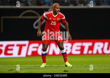 Ari di Russia guarda avanti durante la partita internazionale amichevole tra la Germania e la Russia il 15 novembre 2018 alla Red Bull Arena di Lipsia, Germania. (Foto di Mike Kireev/NurPhoto) Foto Stock