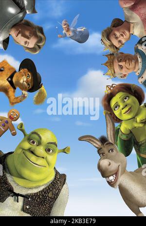 SHREK,UOMO,STIVALI,AFFASCINANTE,MADRINA,REGINA,RE,FIONA,ASINO, SHREK 2, 2004 Foto Stock