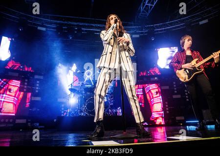 Damiano David di Maneskin suona dal vivo al Fabrique di Milano il 23 novembre 2018. (Foto di Mairo Cinquetti/NurPhoto) Foto Stock