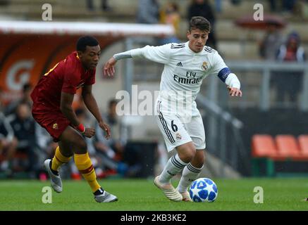 AS Roma - FC Real Madrid : UEFA Youth League Group G allo stadio tre Fontane di Roma, Italia, il 27 novembre 2018. (Foto di Matteo Ciambelli/NurPhoto) Foto Stock