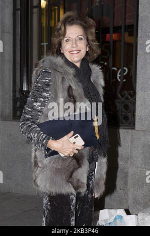 Elena Boire partecipa alla prima di Turandot al Teatro Real di madrid il 30 novembre 2018 a Madrid (Foto di Oscar Gonzalez/NurPhoto) Foto Stock