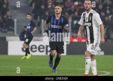 Mauro Icardi (FC Internazionale) durante la Serie Una partita di calcio tra Juventus FC e FC Internazionale allo Stadio Allianz il 7 dicembre 2018 a Torino. La Juventus ha vinto 1-0 su Internazionale. (Foto di Massimiliano Ferraro/NurPhoto) Foto Stock