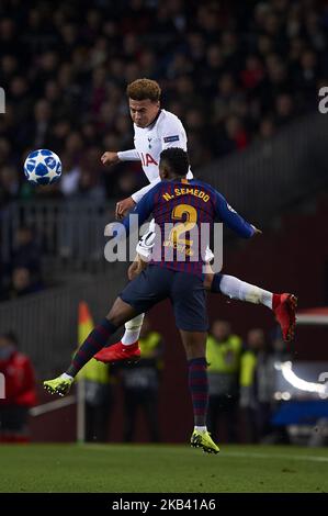 DELE alli di Tottenham durante la partita tra FC Barcelona e Tottenham Hotspurs allo stadio Camp Nou di Barcellona, Spagna, il 11 dicembre 2018. (Foto di Jose Breton/NurPhoto) Foto Stock