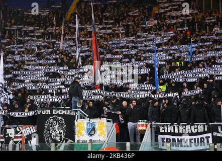 SS Lazio / Eintracht Francoforte - UEFA Europa League Group H tifosi Eintracht allo stadio Olimpico di Roma il 13 dicembre 2018. Foto Matteo Ciambelli / NurPhoto (Foto di Matteo Ciambelli/NurPhoto) Foto Stock