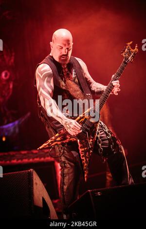 Kerry King della band americana Slayer Slayer ha suonato dal vivo al Mediolanum Forum di Assago, Milano, il 20 novembre 2018. (Foto di Roberto Finizio/NurPhoto) Foto Stock