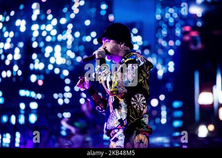 (12/22/2018) il rapper italiano Salmo si esibisce dal vivo al Mediolanum Forum di Assago Milano (Foto di Roberto Fiziio/NurPhoto) Foto Stock