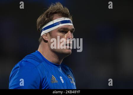 Rhys Ruddock di Leinster durante la partita di rugby Guinness PRO14 tra Leinster Rugby e Connacht Rugby alla RDS Arena di Dublino, Irlanda il 22 dicembre 2018 (Foto di Andrew Surma/NurPhoto) Foto Stock