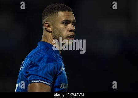 Adam Byrne di Leinster durante la partita di rugby Guinness PRO14 tra Leinster Rugby e Connacht Rugby alla RDS Arena di Dublino, Irlanda il 22 dicembre 2018 (Foto di Andrew Surma/NurPhoto) Foto Stock