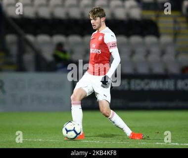 Zak Swanson of Arsenal durante la partita della fa Youth Fourth Round tra Arsenal e Tottenham Hotspur al Meadow Park Stadium il 17 gennaio 2019 a Borehamwood, Regno Unito. (Foto di Action Foto Sport/NurPhoto) Foto Stock