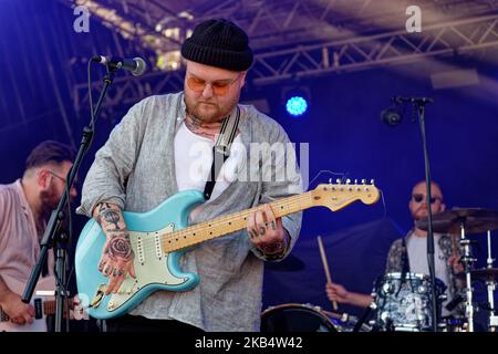 The Lottery Winners, Rochester Castle, luglio 2022 Foto Stock