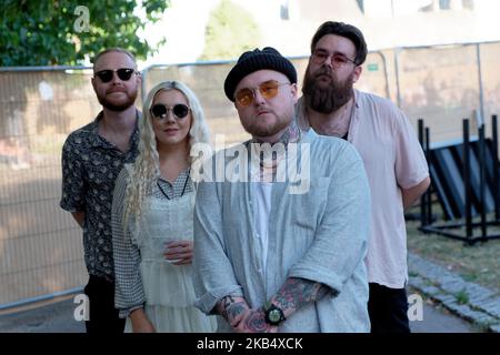 The Lottery Winners, Rochester Castle, luglio 2022 Foto Stock