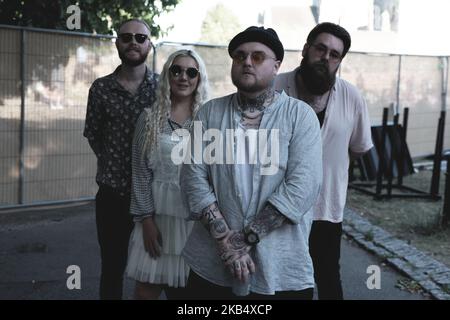 The Lottery Winners, Rochester Castle, luglio 2022 Foto Stock