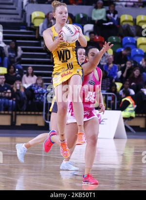 Sam May of Wasps Netball durante la partita Vitality Netball Super League Round 3 tra London Pulse e Wasps Netball alla Copper Box Arena, Londra , Inghilterra il 26 gennaio 2019. (Foto di Action Foto Sport/NurPhoto) Foto Stock