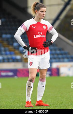 Dominique Bloodworth of Arsenal durante la partita di football della fa Women's Super League tra Reading Women e Arsenal Women ad Adams Park, Wycombe Wanderers FC, il 27th gennaio a High Wycombe, Inghilterra. (Foto di Action Foto Sport/NurPhoto) Foto Stock
