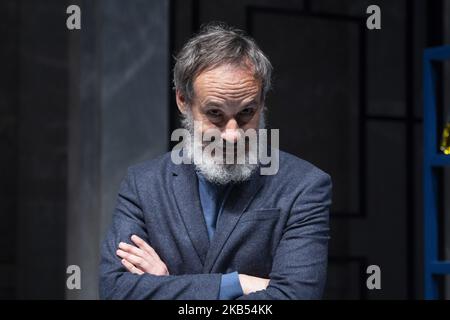 L'attore Francesc Garrido durante l'esecuzione di LA RESISTENCIA (la resistenza) al teatro Canal de Madrid. Spagna. 30 gennaio 2019 (Foto di Oscar Gonzalez/NurPhoto) Foto Stock