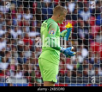 Jordan Pickford of England durante il qualificatore UEFA Euro 2020 tra Inghilterra e Bulgaria allo stadio di Wembley a Londra, Inghilterra il 07 settembre 2019 (Photo by Action Foto Sport/NurPhoto) Foto Stock