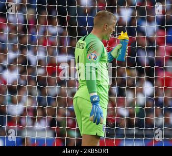 Jordan Pickford of England durante il qualificatore UEFA Euro 2020 tra Inghilterra e Bulgaria allo stadio di Wembley a Londra, Inghilterra il 07 settembre 2019 (Photo by Action Foto Sport/NurPhoto) Foto Stock