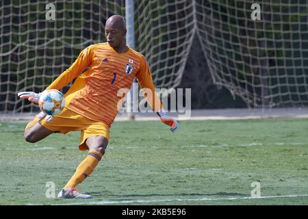 Leobrian Kokubo del Giappone è passato durante la partita internazionale amichevole tra U19 Spagna e U19 Giappone alla Pinatar Arena il 5 settembre 2019 a San Pedro del Pinatar, Spagna. (Foto di Jose Breton/Pics Action/NurPhoto) Foto Stock